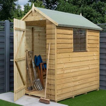Rowlinson 4' x 6' Pressure Treated Overlap Apex Shed