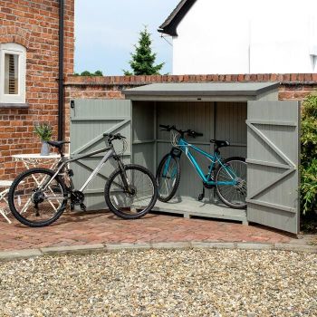 Rowlinson Heritage 6' x 3' Pent Bike Shed - Grey