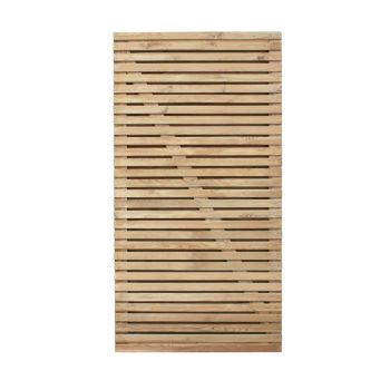 Hartwood 6' x 3' Pressure Treated Contemporary Double Slatted Gate