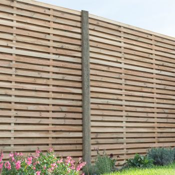 Hartwood 6' x 6' Pressure Treated Contemporary Slatted Fence Panel