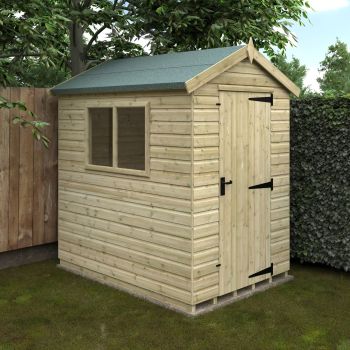 Redlands 5' x 7' Pressure Treated Deluxe Shiplap Apex Shed
