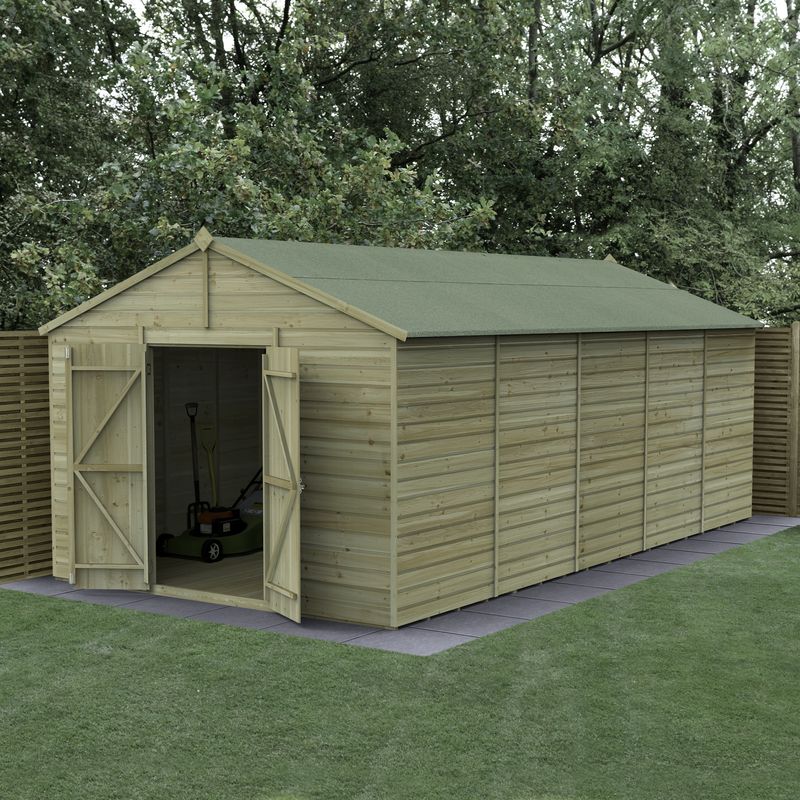 Hartwood 10’ x 20’ Pressure Treated Double Door Windowless Shiplap Apex Shed