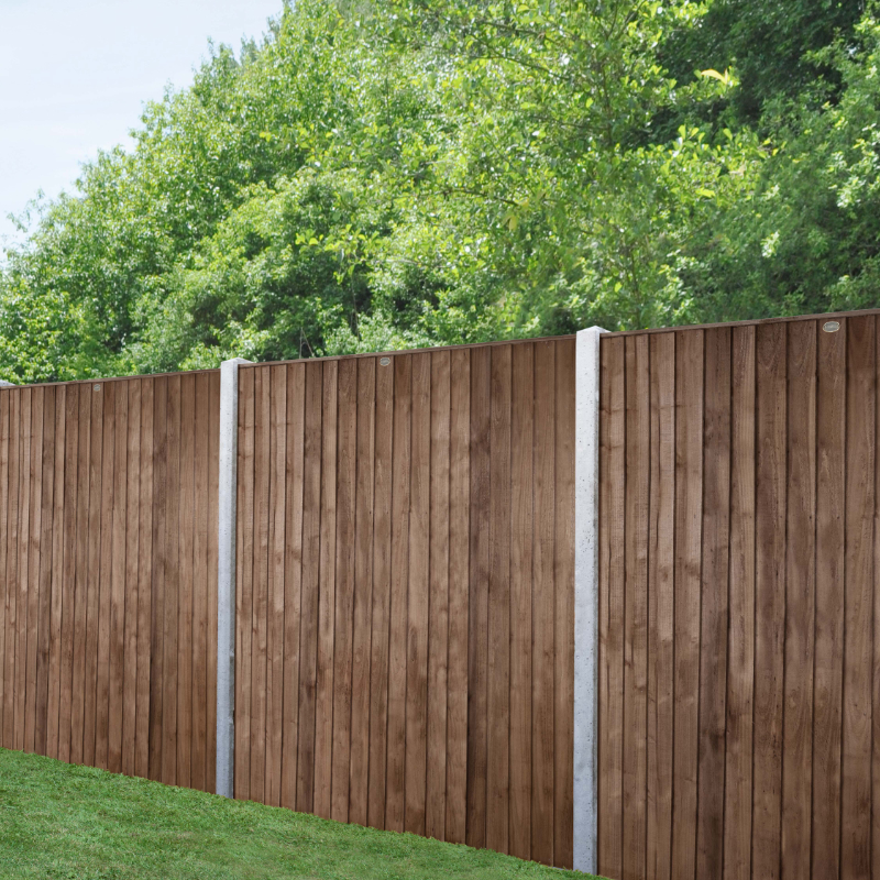 Hartwood 6’ x 5’6 Pressure Treated Closeboard Fence Panel - Brown