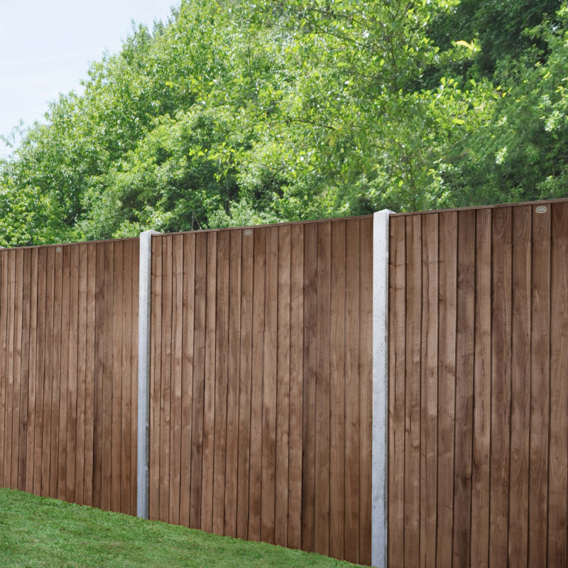 Hartwood 6’ x 5’ Pressure Treated Closeboard Fence Panel - Brown
