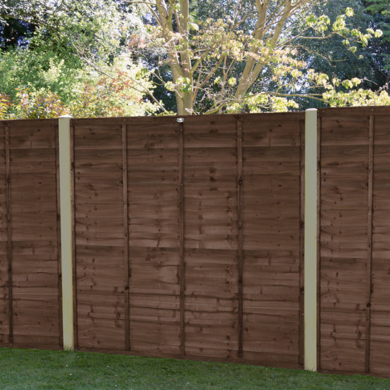 Hartwood 6’ x 5’ Pressure Treated Contemporary Lap Fence Panel - Brown