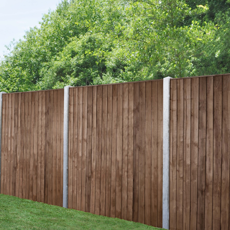 Hartwood 6’ x 6’ Pressure Treated Closeboard Fence Panel - Brown