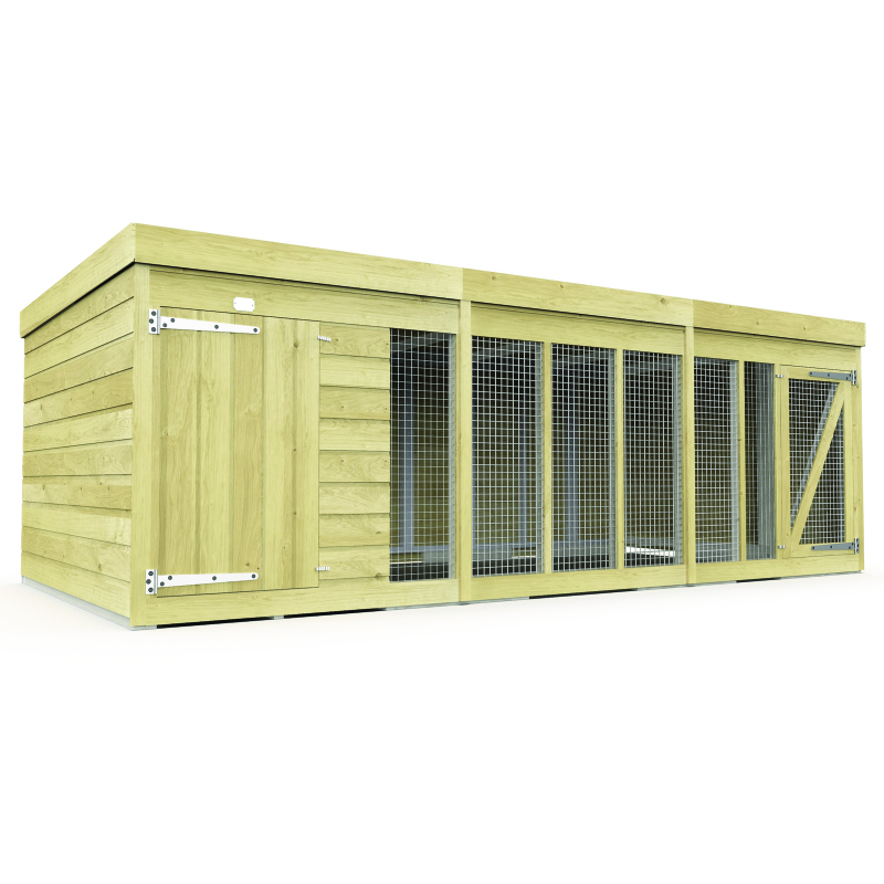 Holt 12’ x 6’ Pressure Treated Shiplap Dog Kennel And Run