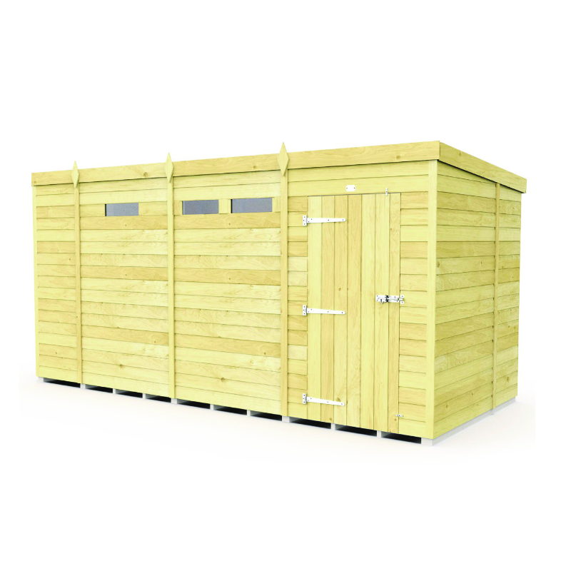 Holt 13’ x 6’ Pressure Treated Shiplap Modular Pent Security Shed