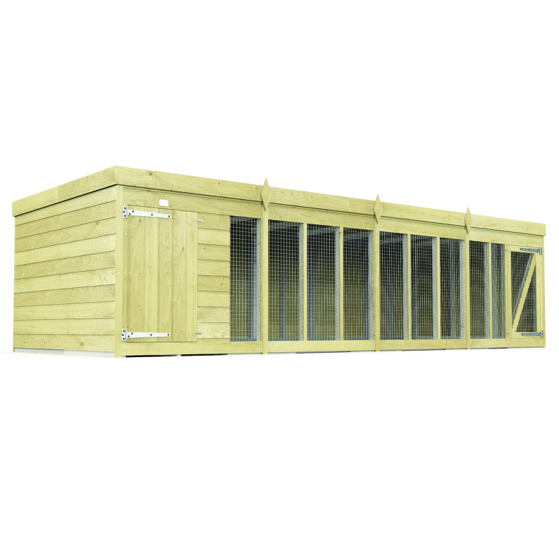Holt 16’ x 6’ Pressure Treated Shiplap Dog Kennel And Run
