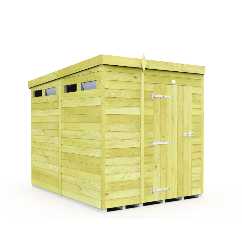 Holt 6’ x 8’ Pressure Treated Shiplap Modular Pent Security Shed
