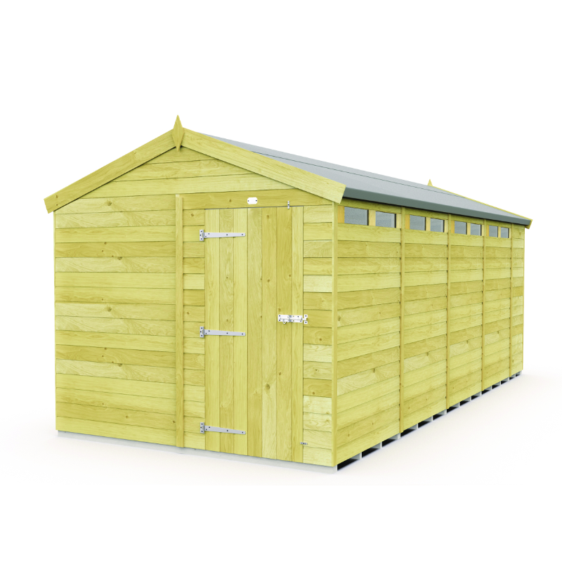 Holt 8’ x 19’ Pressure Treated Shiplap Modular Apex Security Shed