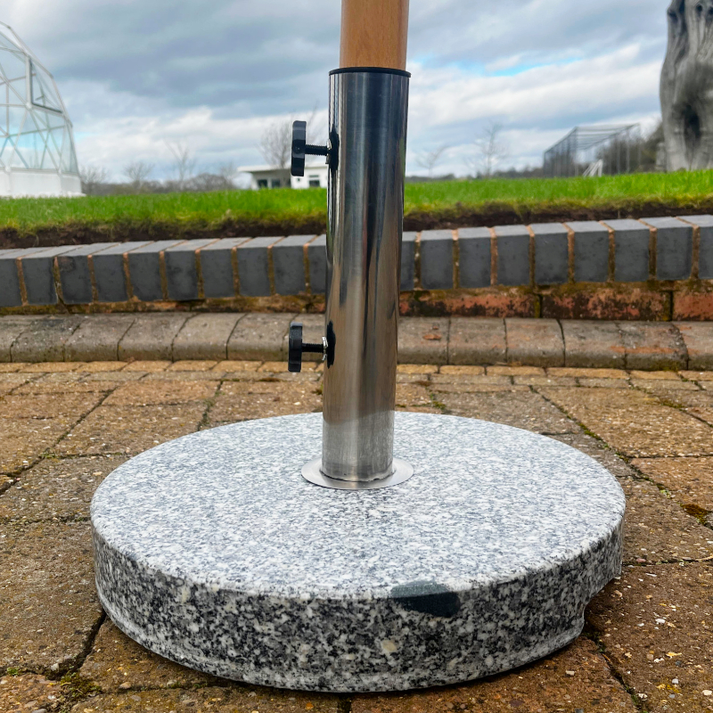 Oren 2.3m Round Granite Parasol Base - 20kg