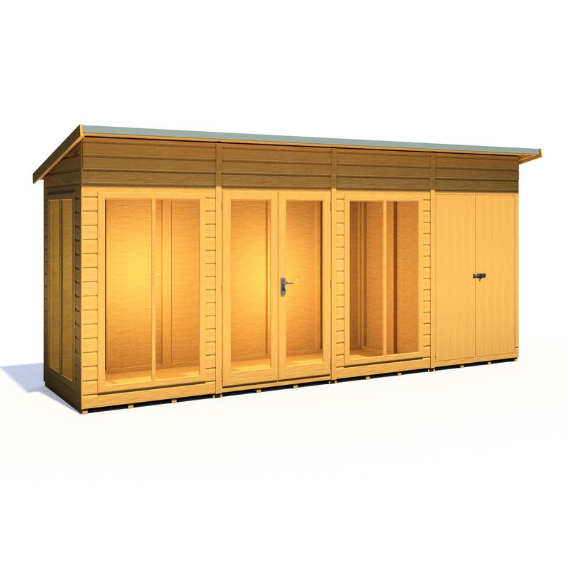 Loxley 16’ x 4’ Stanton Summer House With Side Shed