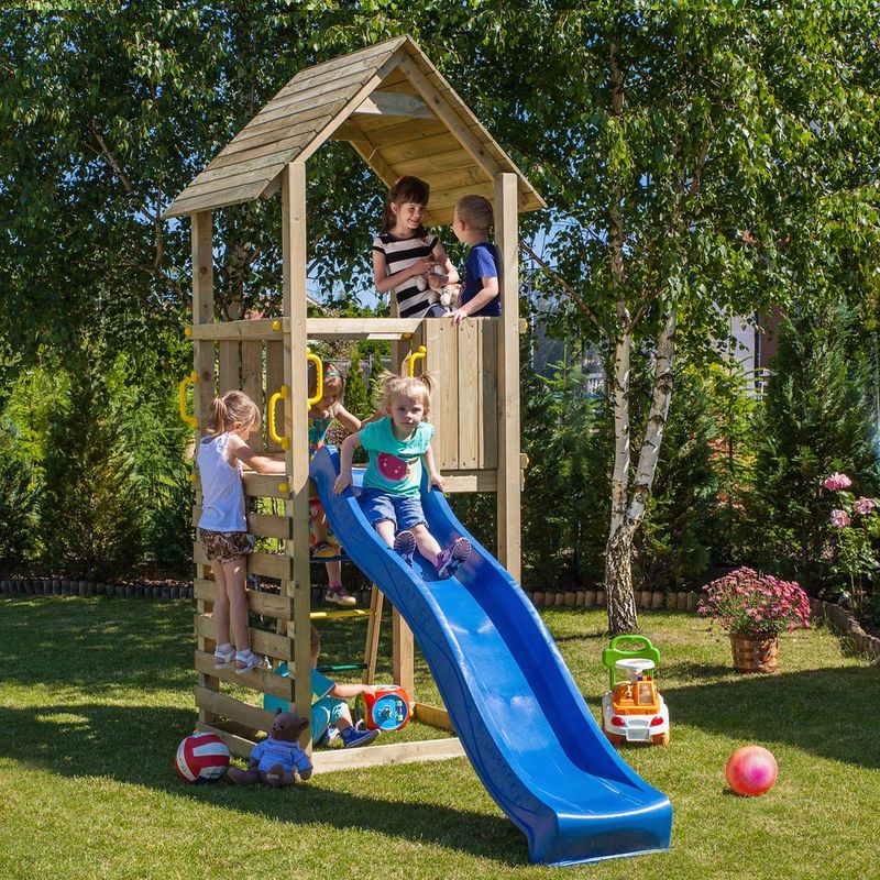 Loxley 4’ x 10’ Climbing Tower Fortress & Slide