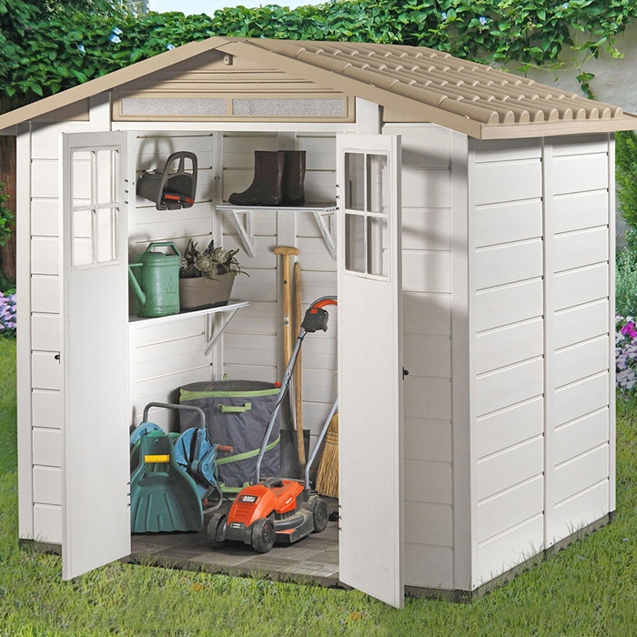 Loxley 7’ x 5’ Plastic Mediterranean Apex Shed