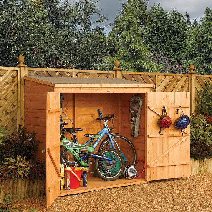 Rowlinson 6’ x 3’ Double Door Tongue and Groove Bike Shed