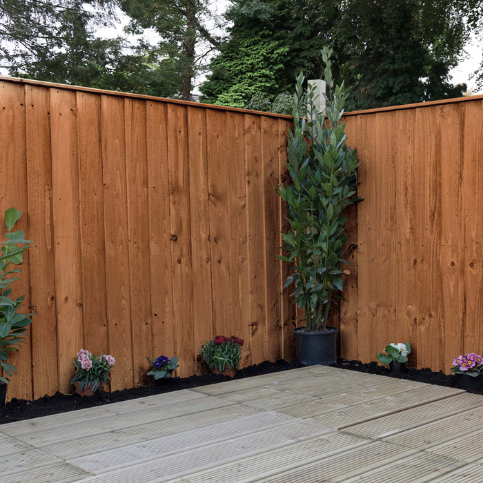 Adley 4’ x 6’ Pressure Treated Feather Edge Flat Top Fence Panel