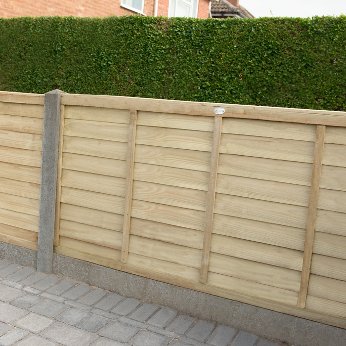 Hartwood 3’ x 6’ Pressure Treated Contemporary Lap Fence Panel