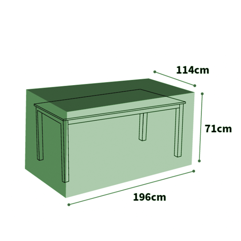 Ultimate Protector Rectangular Table Cover - 8 Seat - Green