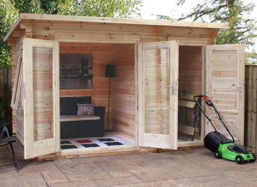 Log Cabins with Side Storage - Why Buy a Log Cabin with a Side Shed?