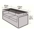 Oren Deluxe - 2/3 Seater Rattan Sofa Cover - Small - 173cm