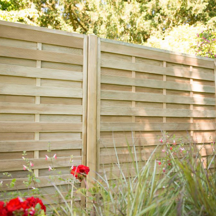 Hartwood 6’ x 6’ Horizontal Weave Fence Panel