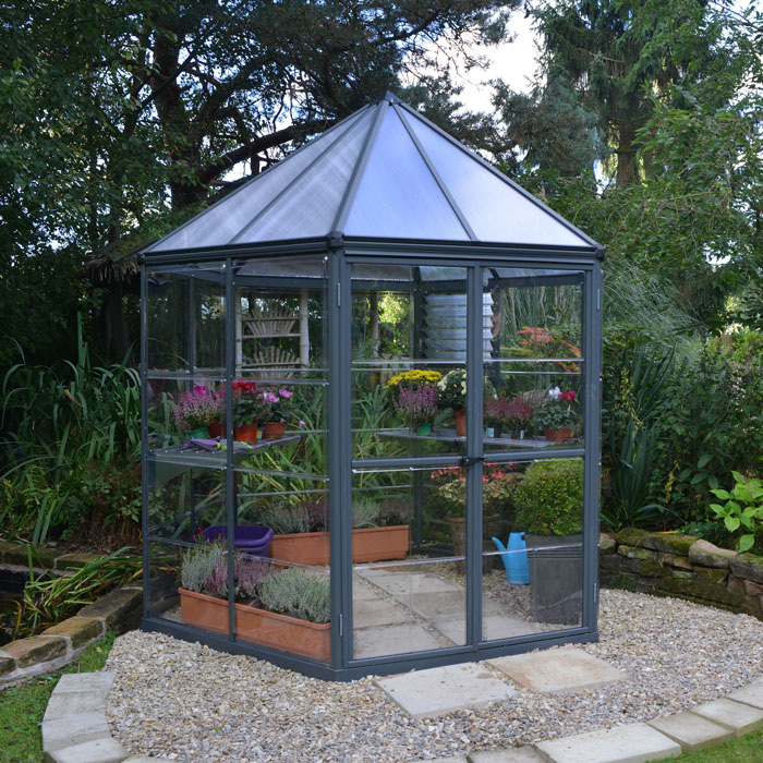 Palram - Canopia 8’ Oasis Hexagonal Polycarbonate Greenhouse