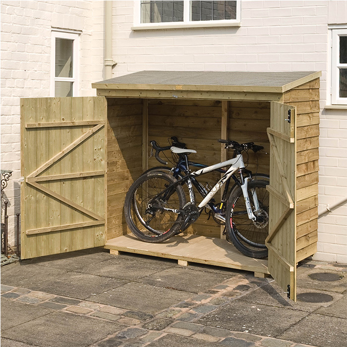 Rowlinson 6’ x 3’ Double Door Overlap Bike Shed